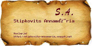 Stipkovits Annamária névjegykártya