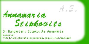annamaria stipkovits business card