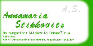 annamaria stipkovits business card